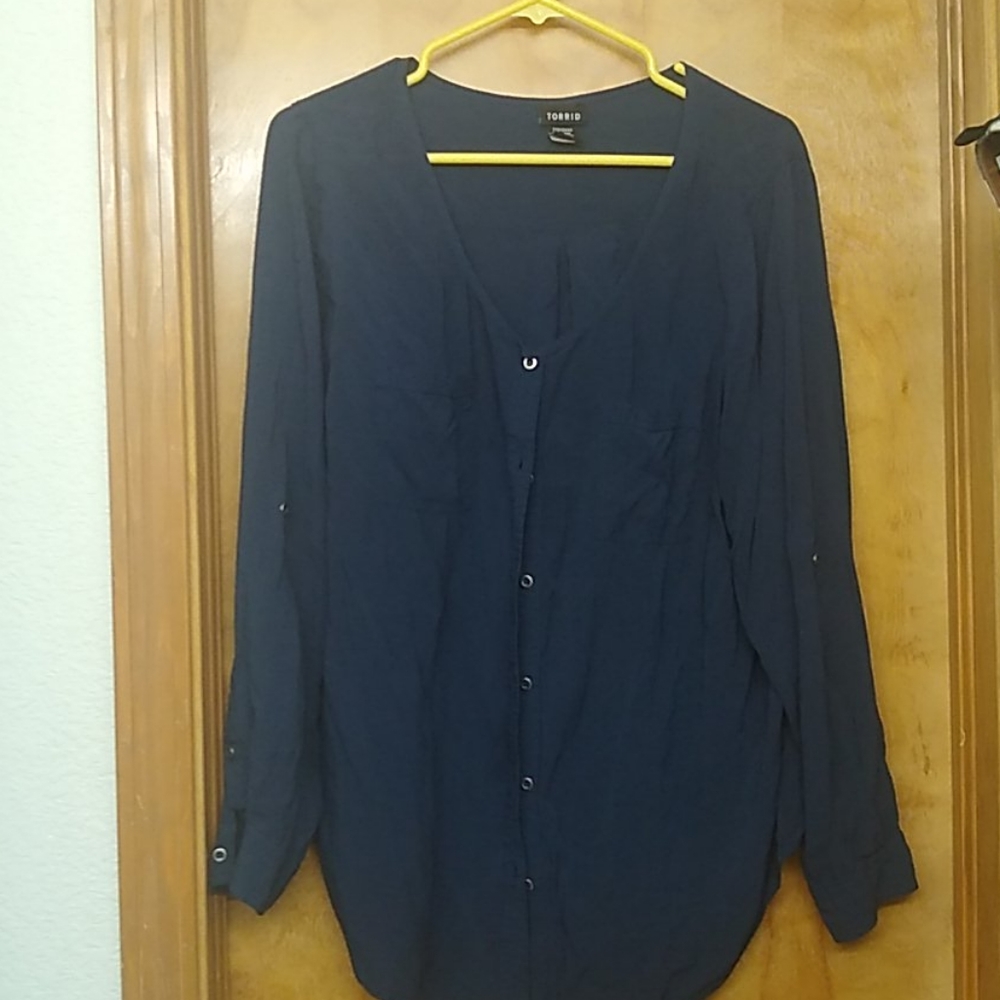 Torrid blue shirt size 2